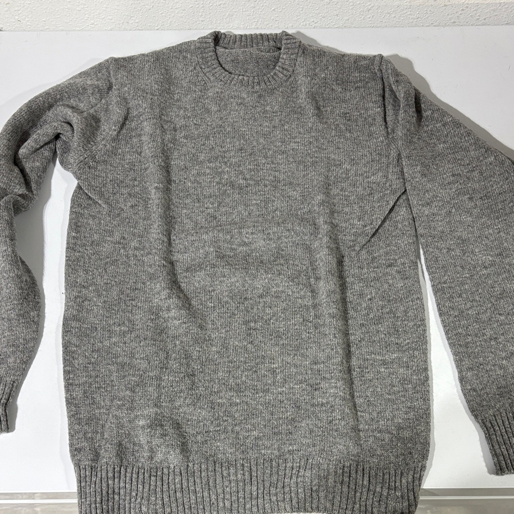 Muji Light Gray Wool Knit Sweater Size Small
